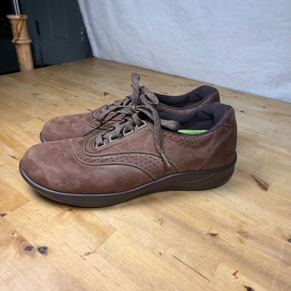 SAS Brown Suede Walking Shoes Size 10 Comfort Orthopedic Women 10